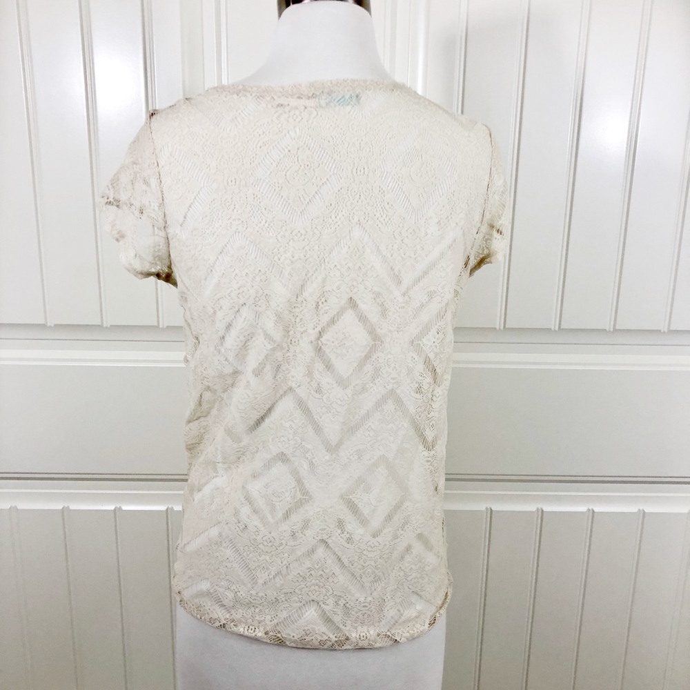 Urban Outfitters Kimchi Blue Natural Lace Top - Picture 5 of 6